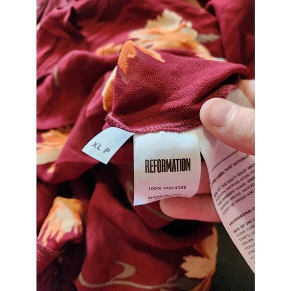 NWT Reformation Renee Dress in Auburn, XL petite - Picture 6 of 6